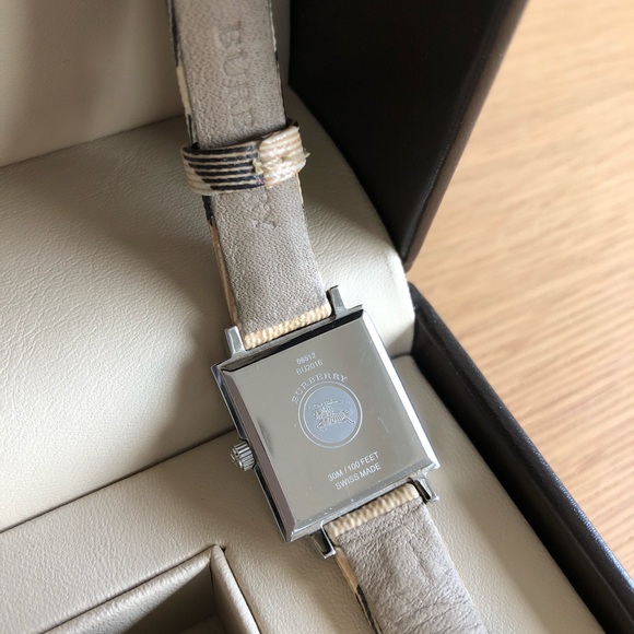 Authentic Burberry Leather Watch w Box, Swiss Made - Picture 5 of 7